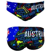 Turbo Australia Draw Swimming Brief Bleu 3XL Homme