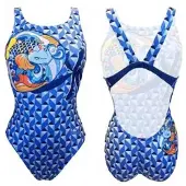 Turbo Geo Carpa Swimsuit Bleu 5-6 Years Fille