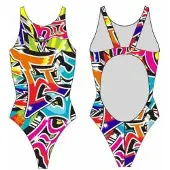 Turbo Graffiti Pro Resist Swimsuit Multicolore S Femme