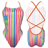 Turbo Sirene Lines Haba 2019 Swimsuit Bleu,Rose 5-6 Years Fille
