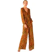 & Me Beatrix Long Sleeve Blouse Marron,Orange 40 Femme