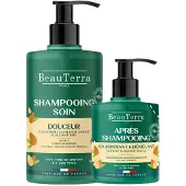 Beauterra Shampooing fortifiant Extra-doux 750 ml + après-shampooing 500 ml (pack de 2)