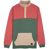 Santa Cruz Crew Classic Dot Label Quarter Sweatshirt Vert,Rose M Homme