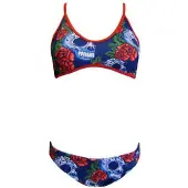 Turbo Roses&skulls Bikini Bleu 4XL Femme