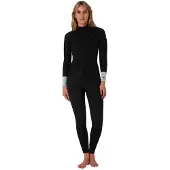 Ocean & Earth Steamer 3/2 Mm Woman Long Sleeve Chest Zip Neoprene Suit Noir 16 Femme