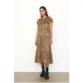 Second female Dagmar Short Sleeve Long Dress Marron XS Femme