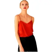 & Me Morgan Sleeveless Blouse Orange 40 Femme