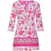 IQ-UV Uv 230 Protective 3/4 Sleeve Dress Blanc,Rose XS Femme