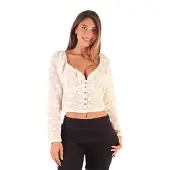 KENDALL + KYLIE Kkw344002 Long Sleeve Blouse Blanc XS Femme