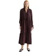 Scotch & Soda Lace Details Long Sleeve Long Dress Violet 42 Femme