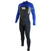 West Logo 3 Mm Long Sleeve Chest Zip Neoprene Suit Bleu XS Homme