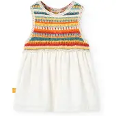 Boboli Knitwear Combined Sleeveless Dress Blanc 3 Months Fille