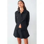Balmohk Poplin Zipper Long Sleeve Shirt Noir L Femme