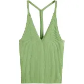 Scotch & Soda U9a00642t Sleeveless T-shirt Vert XS Femme