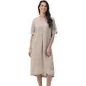 Redgreen Divine 3/4 Sleeve Midi Dress Beige M Femme