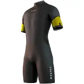 Mystic Rental 3/2 Mm Flatlock Short Sleeve Back Zip Shorty Noir XS Enfants