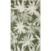 Sundek Recycled Lightweight Microfibre Tropic Savana Printed Sheeting Towel Vert Femme
