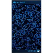 Sundek Jacquard Terry Hibiscus Pattern Towel Noir Homme