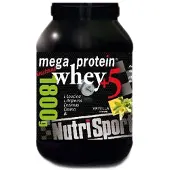 Nutrisport Mega Whey Protein Vanilla 1.8kg Noir