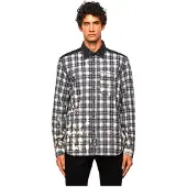 Diesel Moon Check Long Sleeve Shirt Gris XS Homme