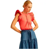 & Me Amy Sleeveless Blouse Orange 42 Femme