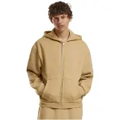 Build Your Brand Fluffy Full Zip Sweatshirt Beige 4XL Homme