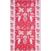 Sundek Recycled Lightweight Microfibre Tropic Salad Print Towel Rose Femme