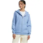 Build Your Brand Fluffy Full Zip Sweatshirt Bleu 5XL Femme