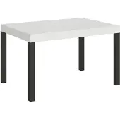 Itamoby Table Extensible Everyday 140/400X90 Cm Frêne Blanc Pieds Anthracite