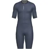 Santini Leaf Short Sleeve Trisuit Gris L Homme