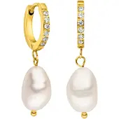 Purelei Boucles d'oreilles 'Malahi' or / blanc