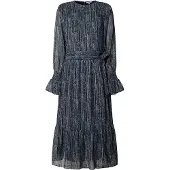 Pepe Jeans Margui Long Sleeve Dress Bleu,Gris S Femme