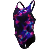 Nike Hydrastrong Multi Print Fastback Swimsuit Noir 28 Femme