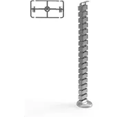 TecLines TKF001S Guide-câbles pour table assis-debout 128,5 cm, argenté