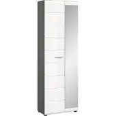 Ebuy24 Salsa armoire de rangement 2 portes blanc brillant.