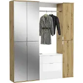 Ebuy24 ProjektX ensemble d'armoires de rangement chêneReproduction, miroir.