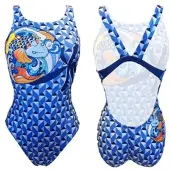 Turbo Geo Carpa Swimsuit Bleu 4XL Femme