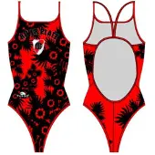 Turbo River Plate Flowers Swimsuit Rouge,Noir 2XL Femme