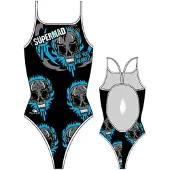 Turbo Supermad Thin Strap Swimsuit Noir 3-4 Years Fille