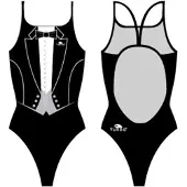 Turbo Smoking Thin Strap Swimsuit Noir 12-24 Months Fille