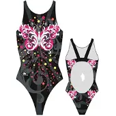 Turbo Butterfly Stars Pro Resist Swimsuit Noir 9-10 Years Fille