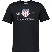 Gant T-Shirt bleu marine / rouge carmin / noir / blanc