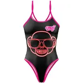 Otso Emoji Monkey Neon Swimsuit Noir XS Femme