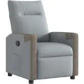 vidaXL Fauteuil relax gris clair Tissu