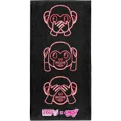 Otso Emoji Monkey Neon Microfiber Towel Noir