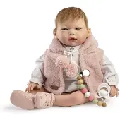 MuÑecas Guca Naiara Hand-painted Baby Reborn 46 Cm-with Natural Hair 38 Cm Rose Enfants