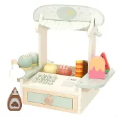 Woomax Ice Cream Set Wooden Toy Educational Toy 11 Pieces Beige Enfants