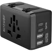 BlitzWolf Ta1 4-in-1 Usb Charging Adapter 20w Noir