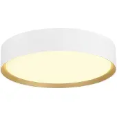 SLV BIG WHITE DECONA 30 CL, PHASE, plafonnier apparent, rond, 3000/4000 K, 17 W, blanc/doré 1008919