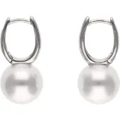 Faina Boucles d'oreilles argent / blanc perle